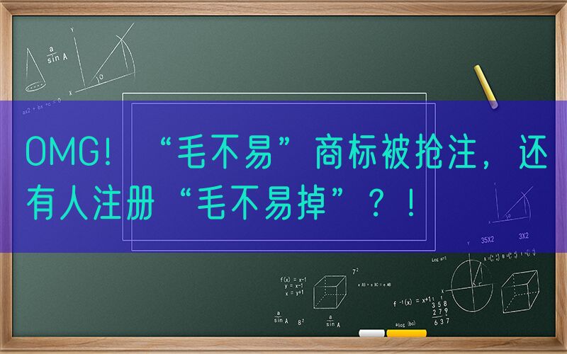 OMG！“毛不易”商标被抢注，还有人注册“毛不易掉”？！